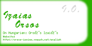 izaias orsos business card